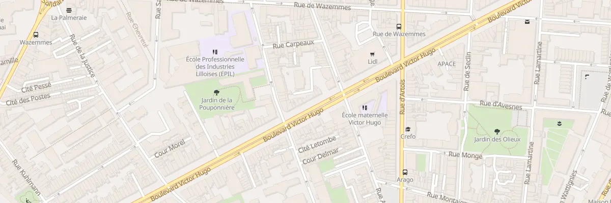 Plan du 136 Bd Victor Hugo à Lille