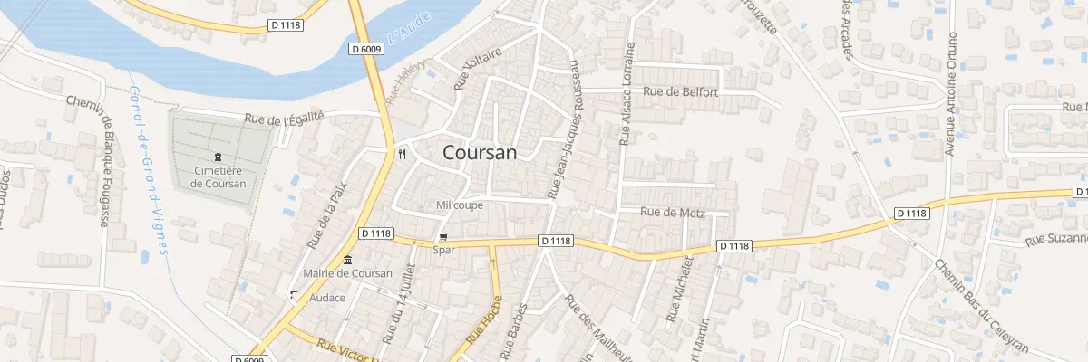 Plan du 34 Rue J-jacques Rousseau à Coursan