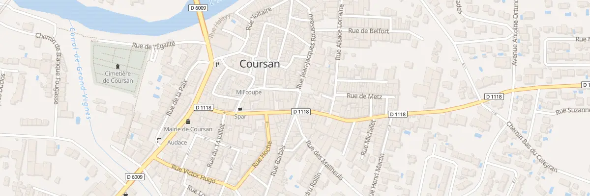 Plan du 38 Rue J-jacques Rousseau à Coursan