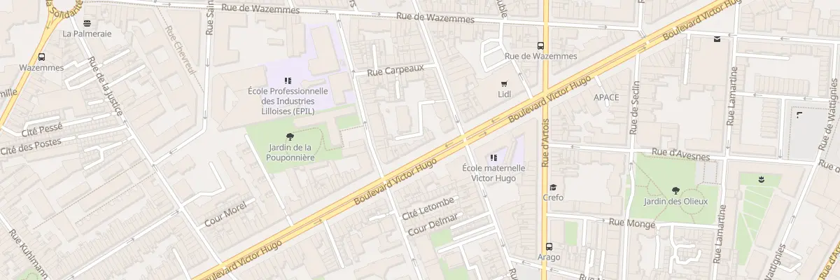 Plan du 65 Rue des Meuniers à Lille