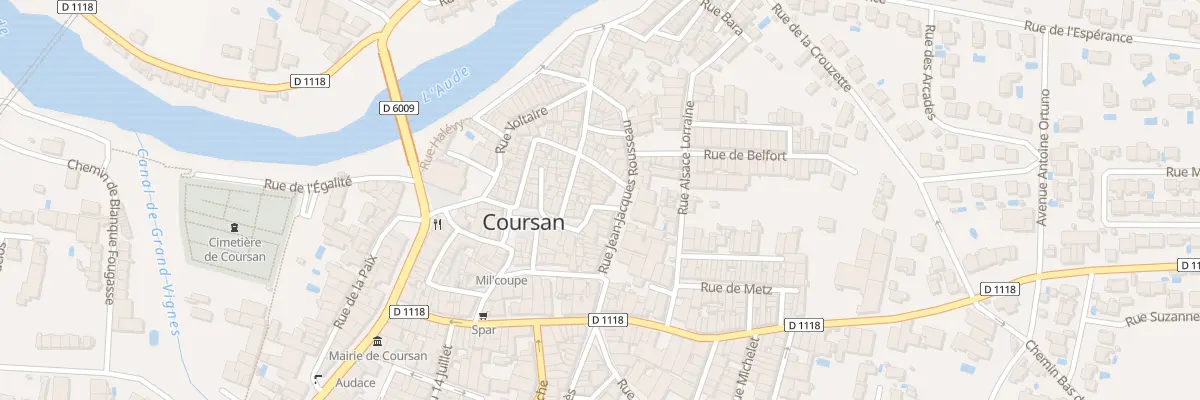 Plan du 24 Rue J-jacques Rousseau à Coursan