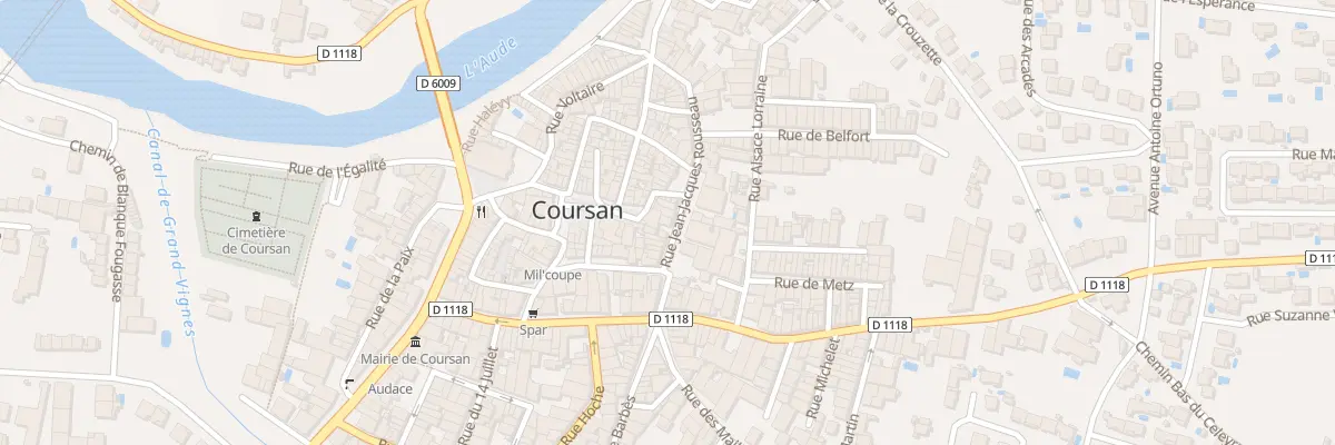 Plan du 28 Rue J-jacques Rousseau à Coursan