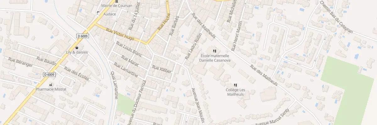 Plan du 1 Rue Ledru Rollin à Coursan
