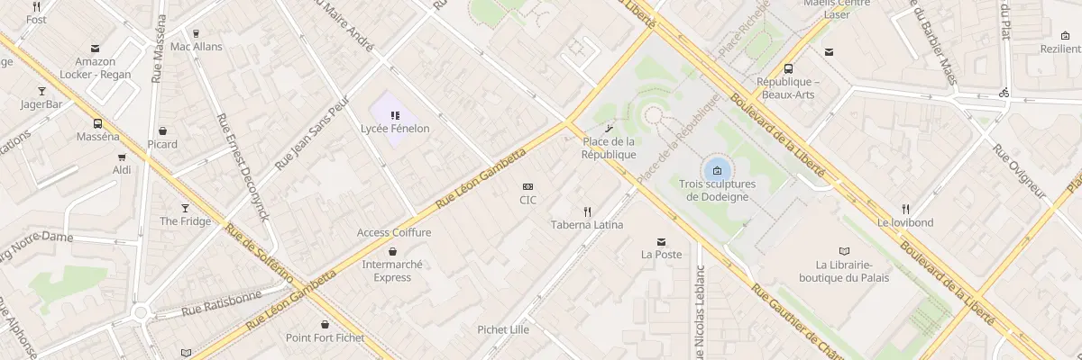 Plan du 27 Rue Léon Gambetta à Lille
