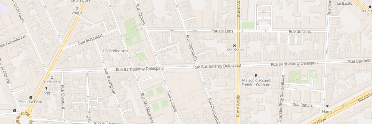 Plan du 62 Rue Barthélémy Delespaul à Lille
