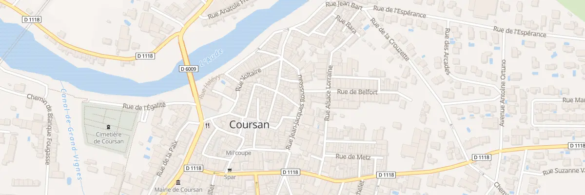 Plan du 35 Rue Rouget de L’Isle à Coursan