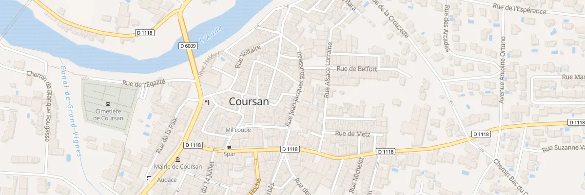 Plan du 26 Rue J-jacques Rousseau à Coursan