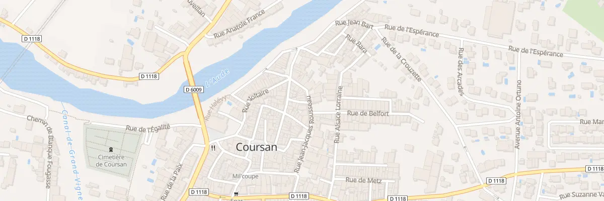 Plan du 10 Rue J-jacques Rousseau à Coursan