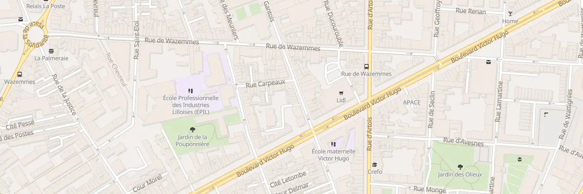 Plan du 56 Rue Gantois à Lille