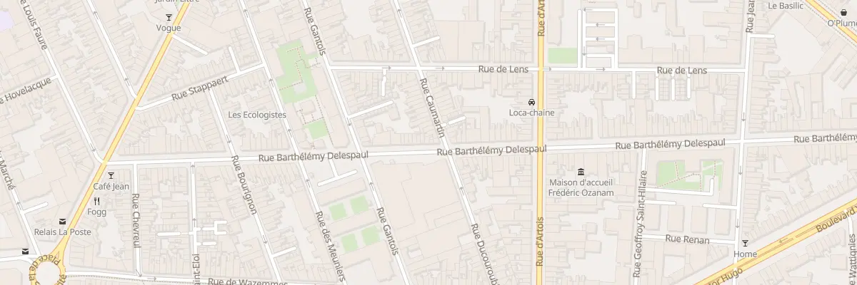 Plan du 66 Rue Barthélémy Delespaul à Lille