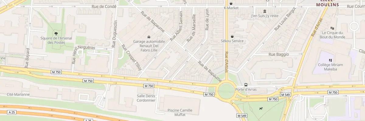 Plan du 58 Rue de Lyon à Lille
