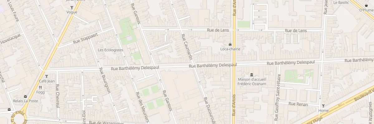 Plan du 68 Rue Barthélémy Delespaul à Lille