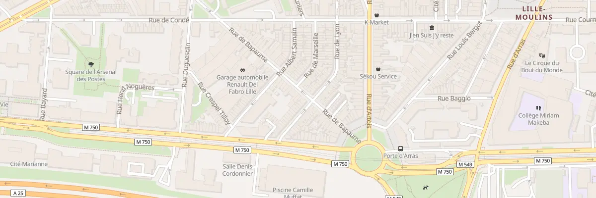 Plan du 76 Rue de Bapaume à Lille
