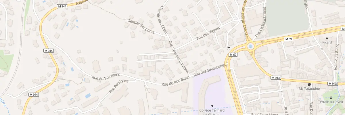 Plan du 3 Rue Georges Couthon à Chamalières