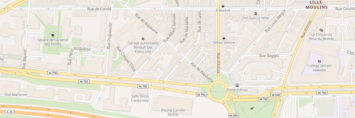 Plan du 54 Rue de Lyon à Lille