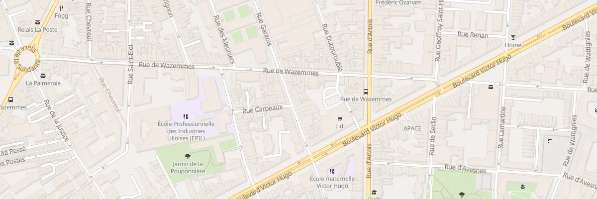 Plan du 97 Rue Gantois à Lille