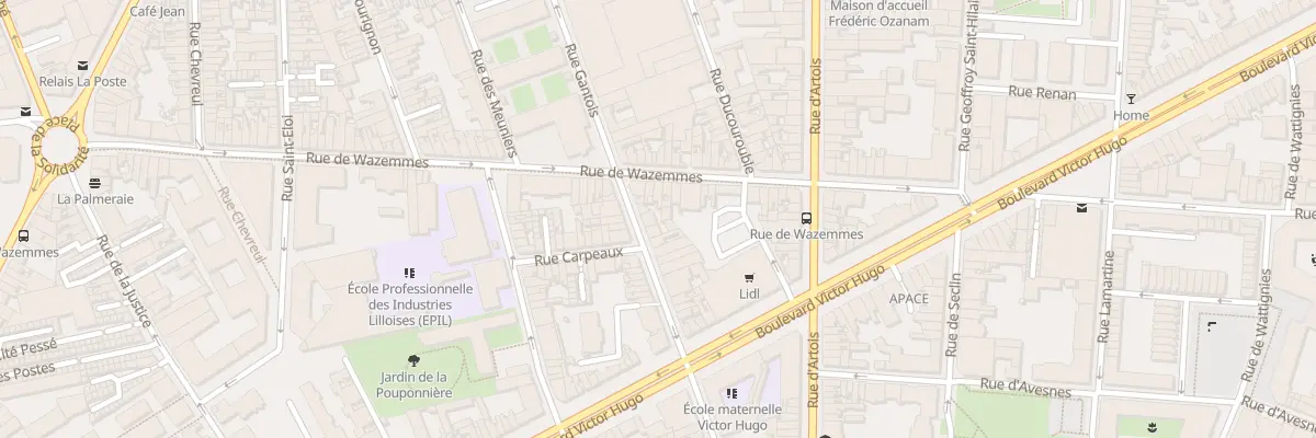 Plan du 93 Rue Gantois à Lille