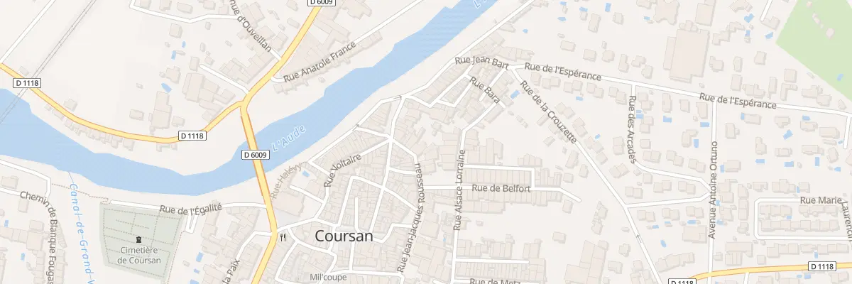 Plan du 9 Rue J-jacques Rousseau à Coursan