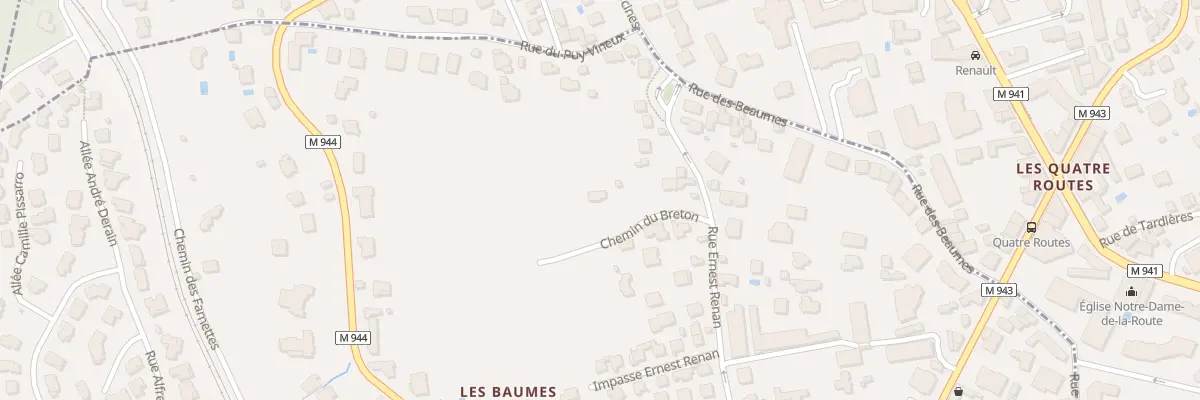 Plan du 2 Che du Breton à Chamalières