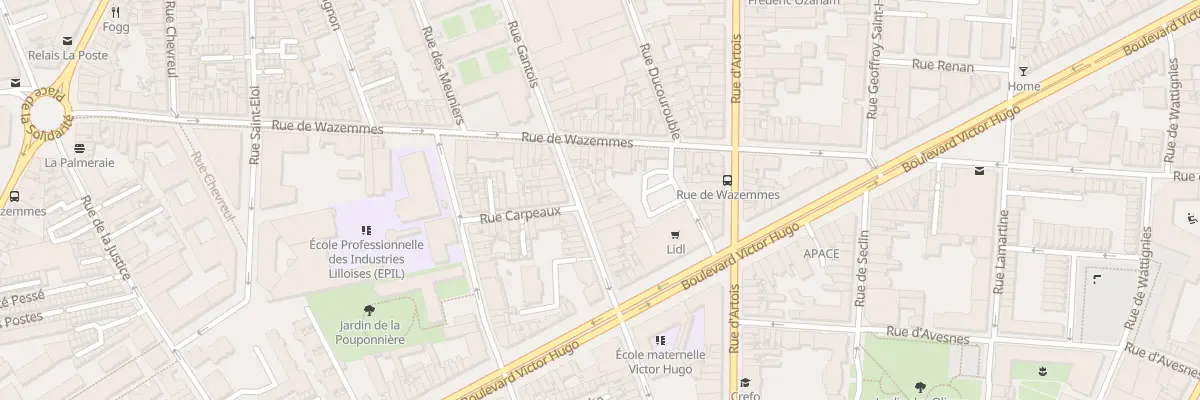 Plan du 99 Rue Gantois à Lille