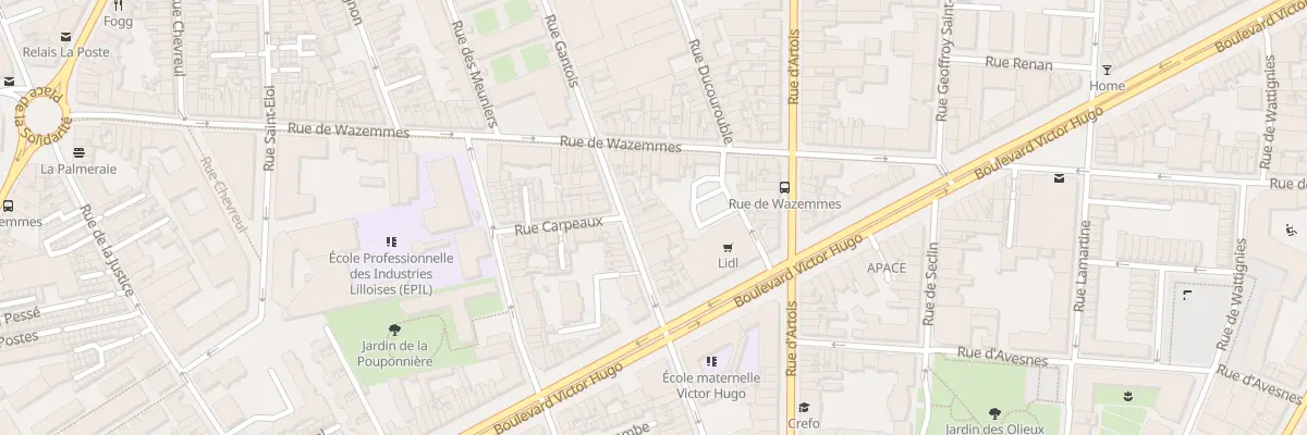 Plan du 101 Rue Gantois à Lille