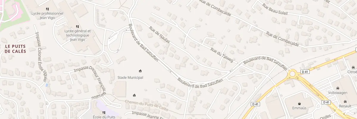 Plan du 265 Rue de Naulas à Millau