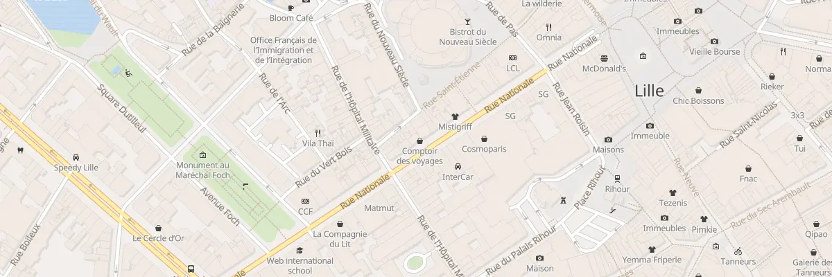 Plan du 76 Rue Nationale à Lille