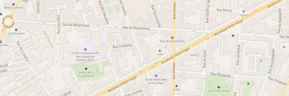 Plan du 105 Rue Gantois à Lille