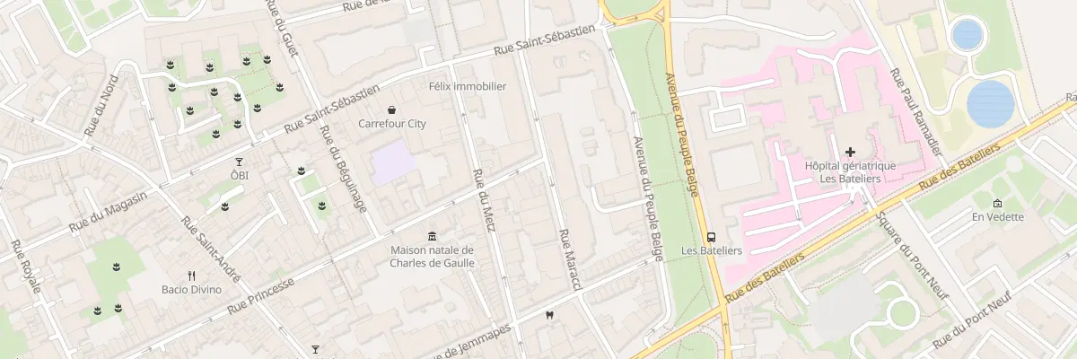 Plan du 1 Rue Princesse à Lille