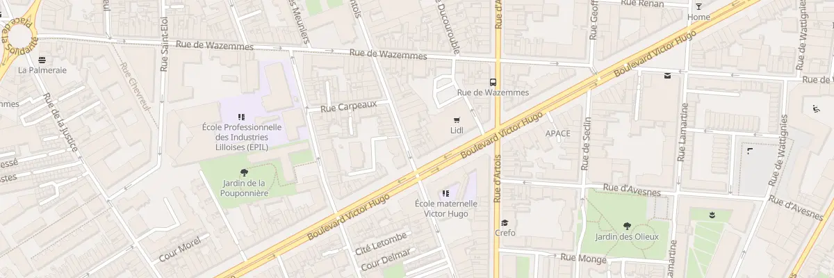 Plan du 109 Rue Gantois à Lille