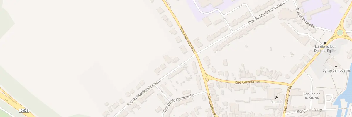 Plan du 550 Rue du Maréchal Leclerc à Lambres-lez-Douai