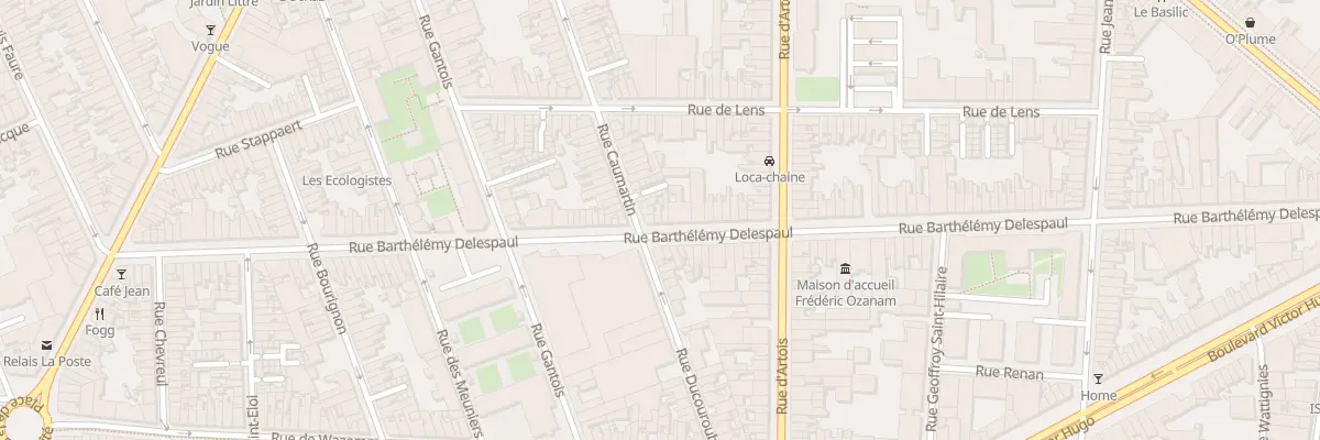 Plan du 70 Rue Barthélémy Delespaul à Lille