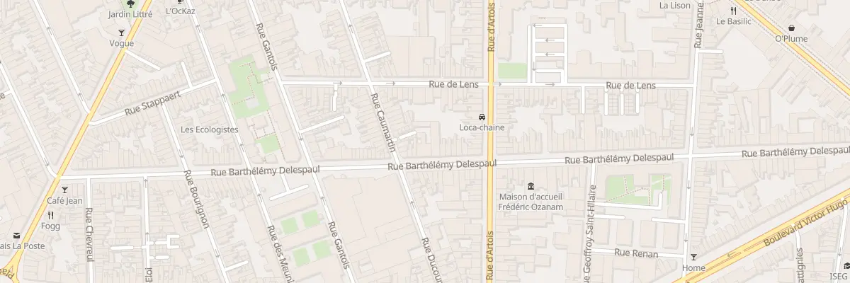 Plan du 74 Rue Barthélémy Delespaul à Lille