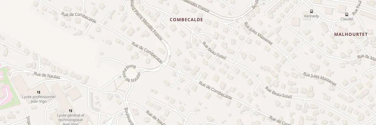 Plan du 542A Rue de Combecalde à Millau