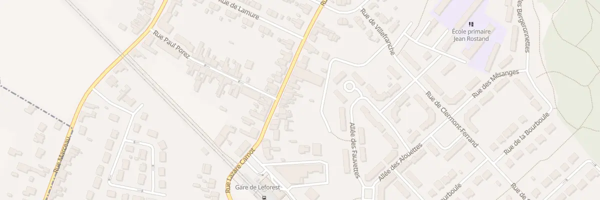 Plan du 101 Rue Lazare Carnot à Leforest