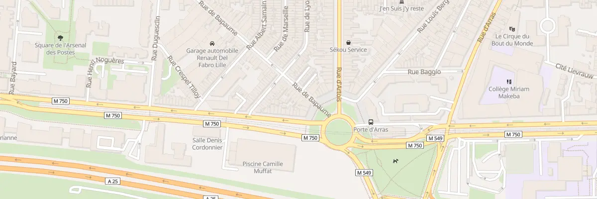 Plan du 92 Rue de Bapaume à Lille