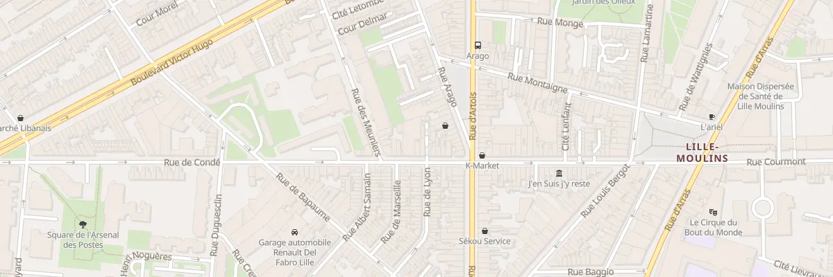 Plan du 56B Rue de Condé à Lille