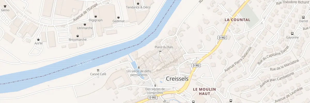 Plan du 29 Rue Basse à Creissels