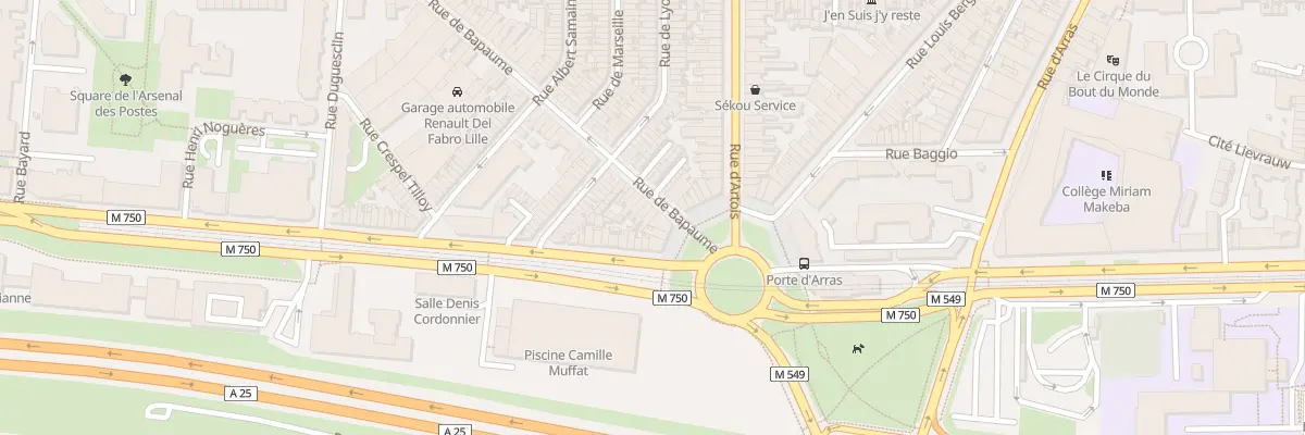 Plan du 94 Rue de Bapaume à Lille