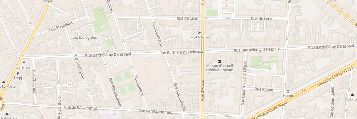 Plan du 57 Rue Barthélémy Delespaul à Lille