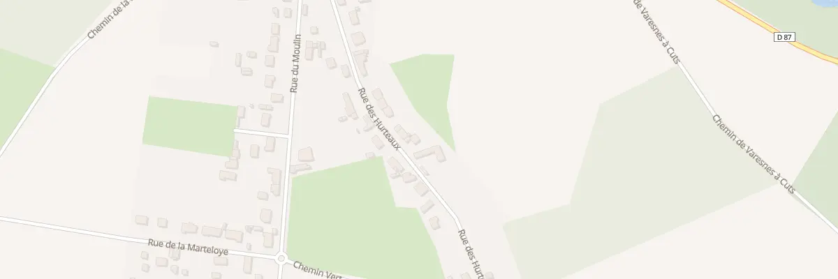 Plan du 267 Rue des Hurteaux à Varesnes
