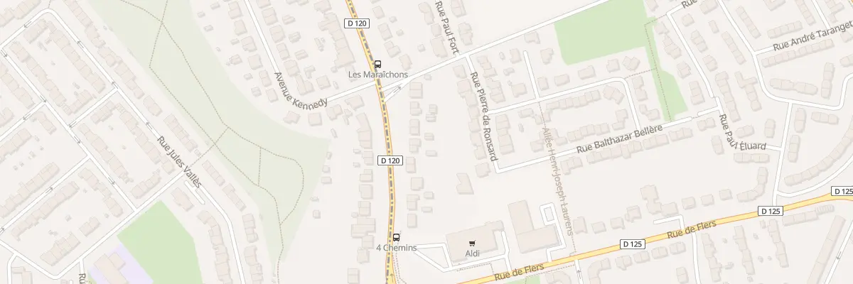 Plan du 1200 Rue du Faubourg de Béthune à Douai