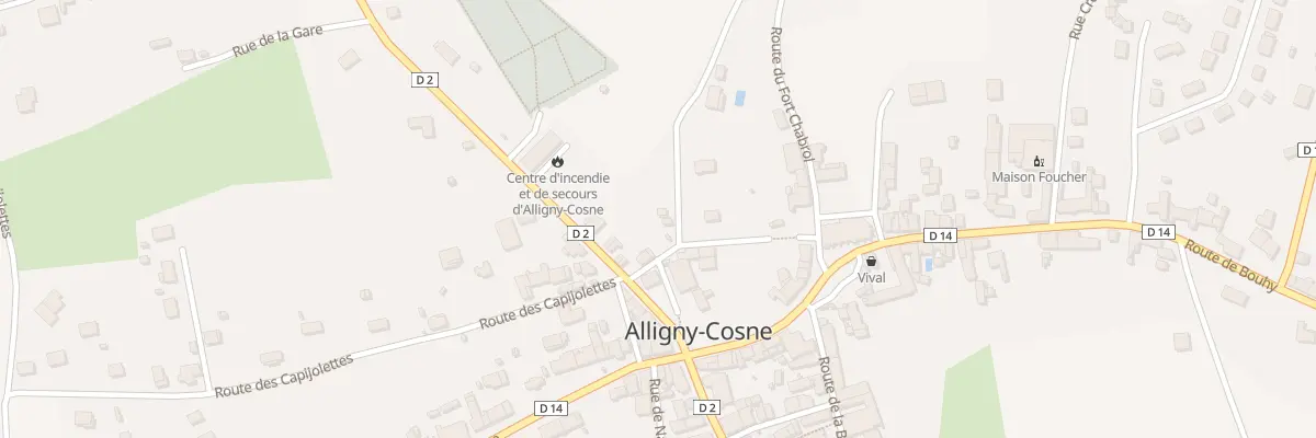 Plan du 1 Rue de la Bourre Gaudry à Alligny-Cosne