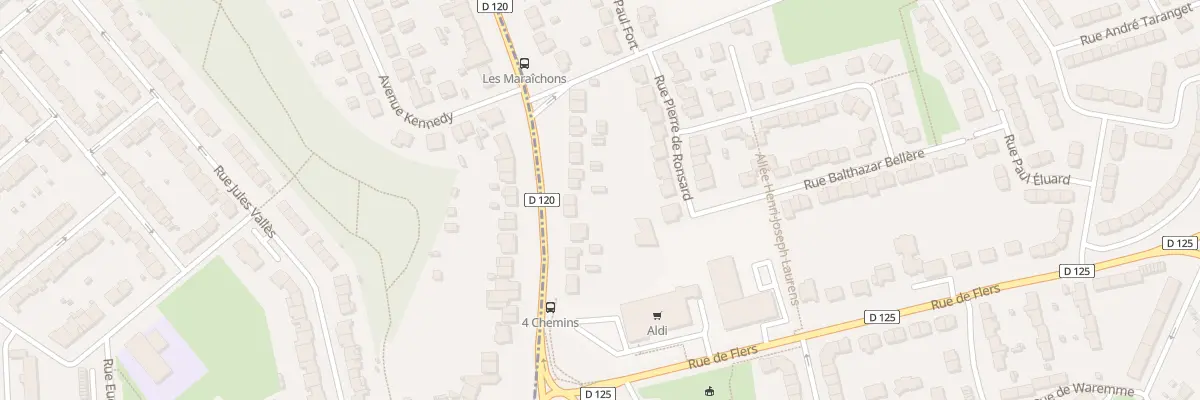 Plan du 1182 Rue du Fbg de Bethune à Douai