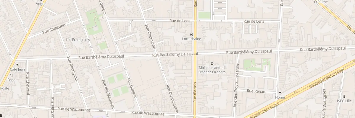 Plan du 63 Rue Barthélémy Delespaul à Lille