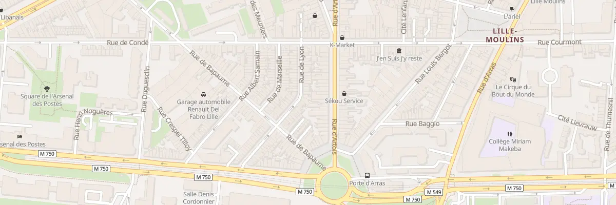 Plan du 35 Rue de Lyon à Lille