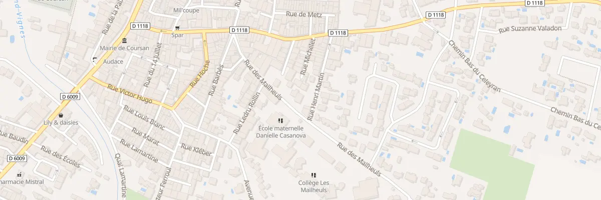 Plan du 25 Rue des Mailheuls à Coursan