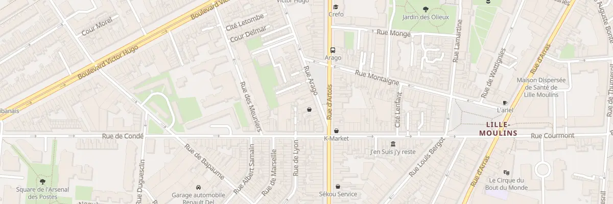 Plan du 56 Rue Arago à Lille