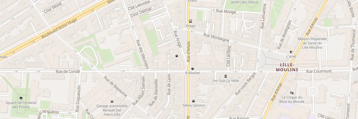 Plan du 66 Rue Arago à Lille