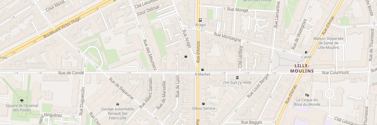 Plan du 68 Rue Arago à Lille